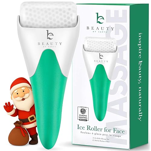 Ice Roller for Face - Smoothes Fine Lines & Wrinkles, Stocking Stuffers, Face & Eye Roller for Puffy Eyes, Skin Care Massager, Beauty Gift That Helps