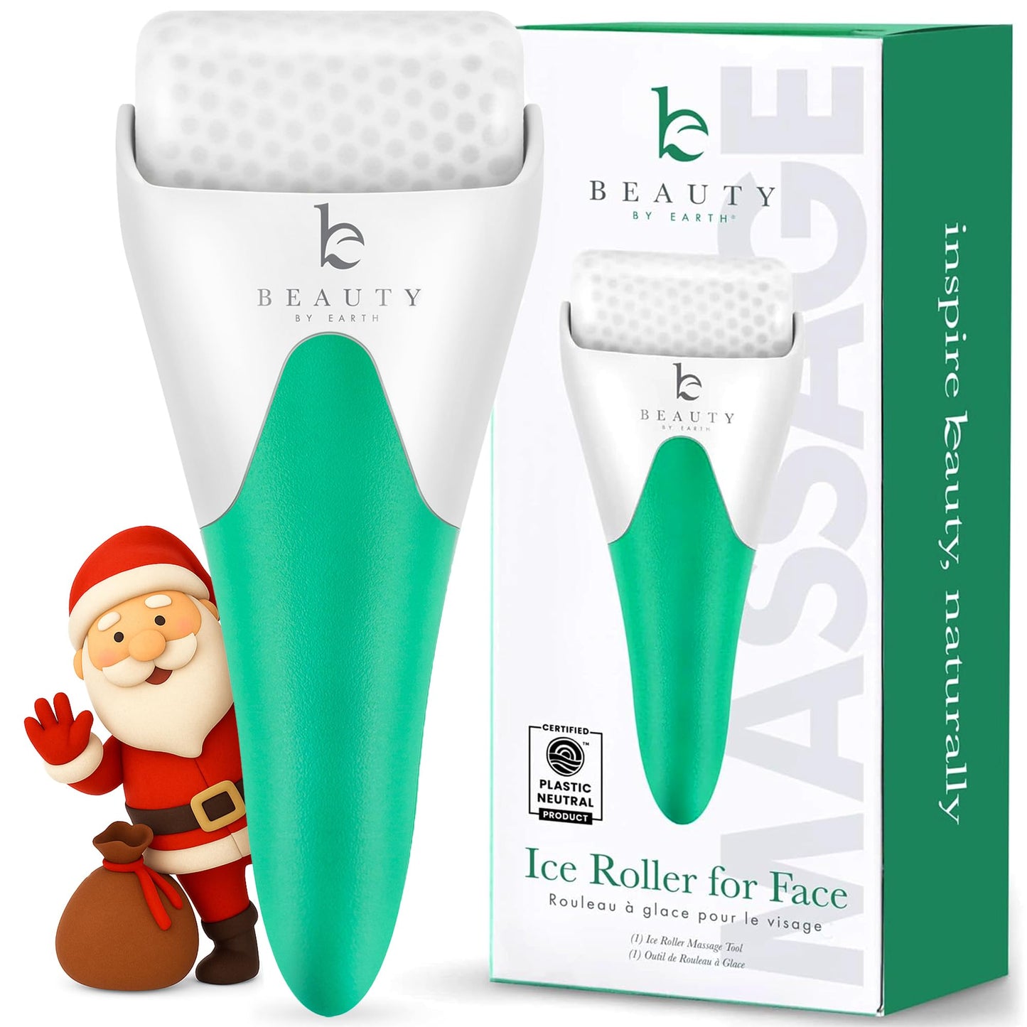 Ice Roller for Face - Smoothes Fine Lines & Wrinkles, Stocking Stuffers, Face & Eye Roller for Puffy Eyes, Skin Care Massager, Beauty Gift That Helps