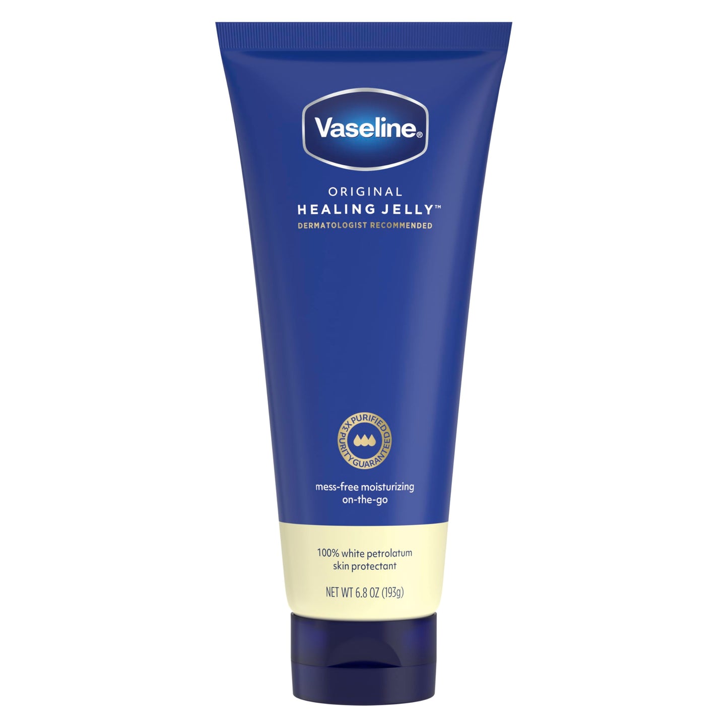 Vaseline Original Healing Jelly 100% White Petrolatum Skin Protectant 1 ct for Mess-Free Moisturizing On-the-Go, with 3x Purified Purity-Guaranteed Beauty & Personal Care Vaseline