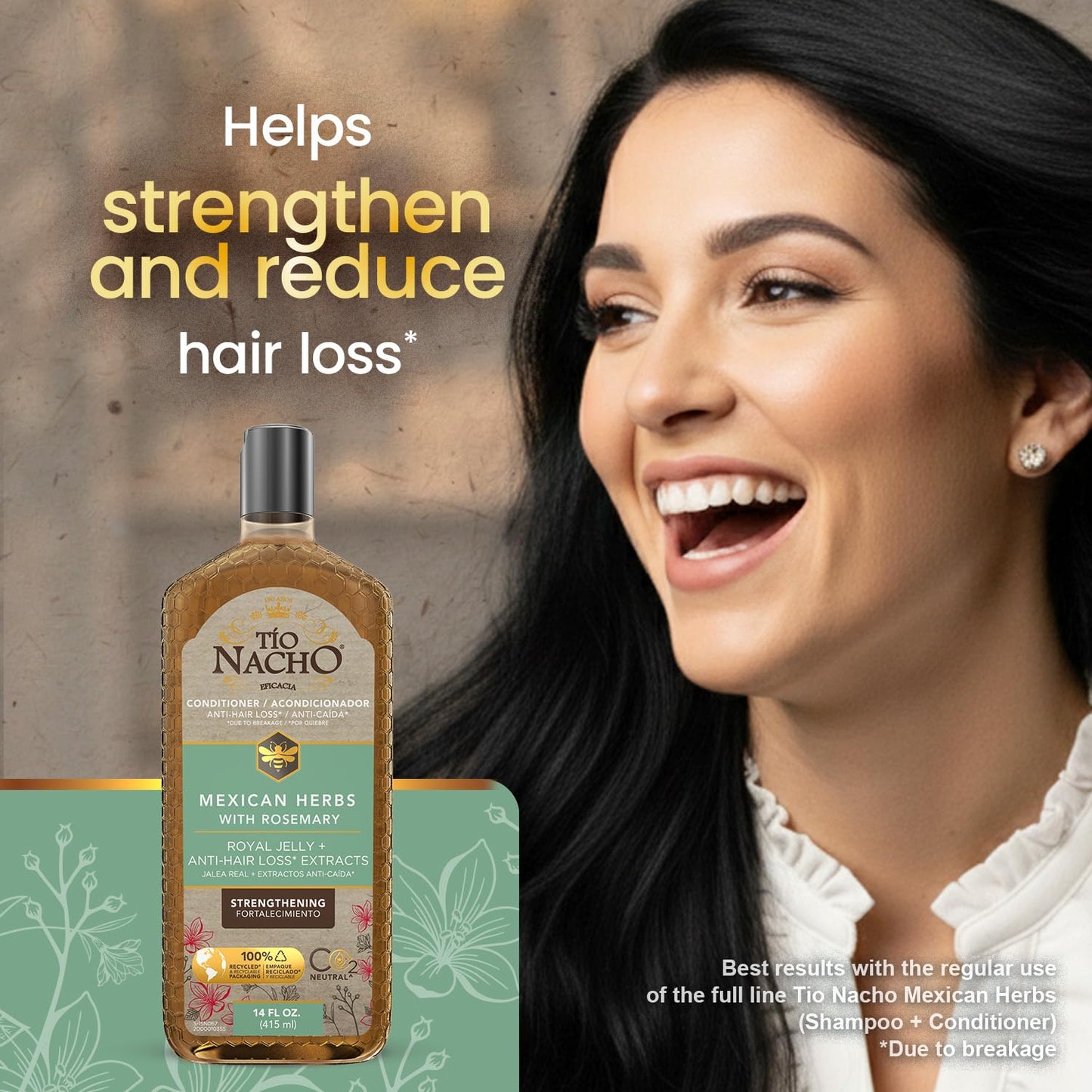Tio Nacho Mexican Herb Hair Strengthening Conditioner with Royal Jelly, 14 Ounces, YELLOW (GEN1697)