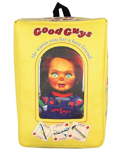 Chucky Backpack Child's Play Good Guys Chucky Doll Toy Box Replica Faux Leather Tote Bag Laptop Travel Backpack
