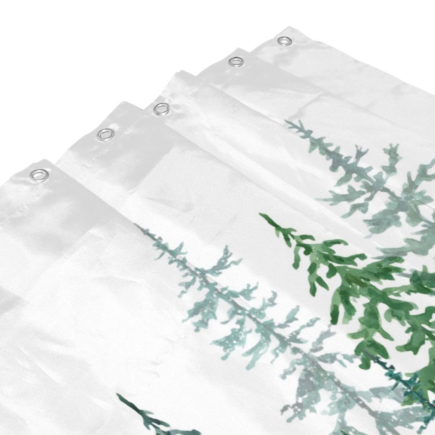 JOOCAR Christmas Shower Curtain Green Tree White Snow Landscape Waterproof Fabric Shower Curtains for Bathroom Farmhouse Rustic Modern Bath Curtain…