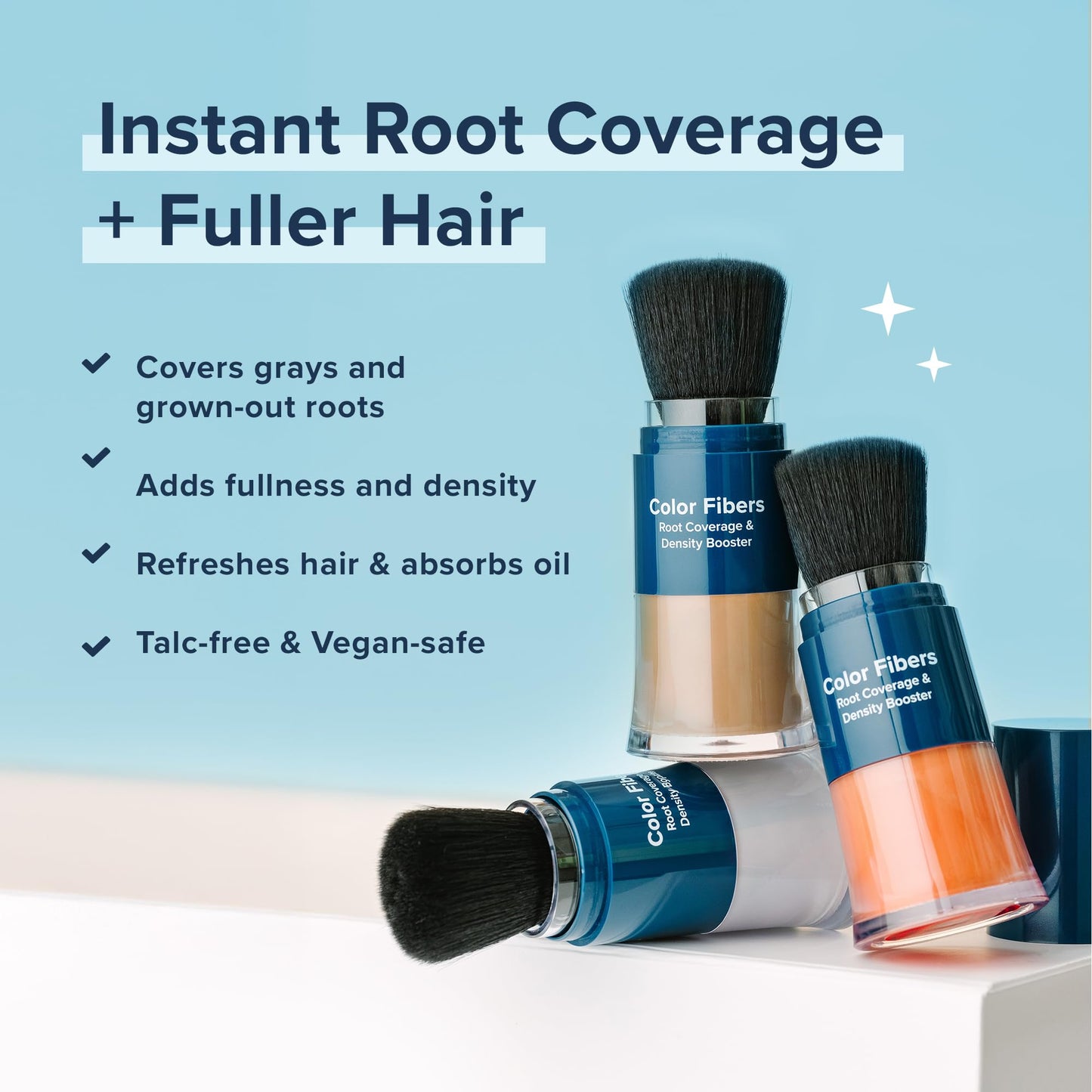 TRUHAIR Color Fibers Root Coverage and Density Booster Refill | Quick-Apply Touch Up Hair Color | Natural Matching, Gray Hair Cover Up - 11 Colors