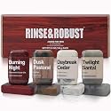 Rinse & Robust Bar Soap for Men - 4Pcs Exfoliating & Moisturizing 4-in-1 Cleansing Bar Set for Face, Body, Hands & Shave | All Skin Types | Luxury