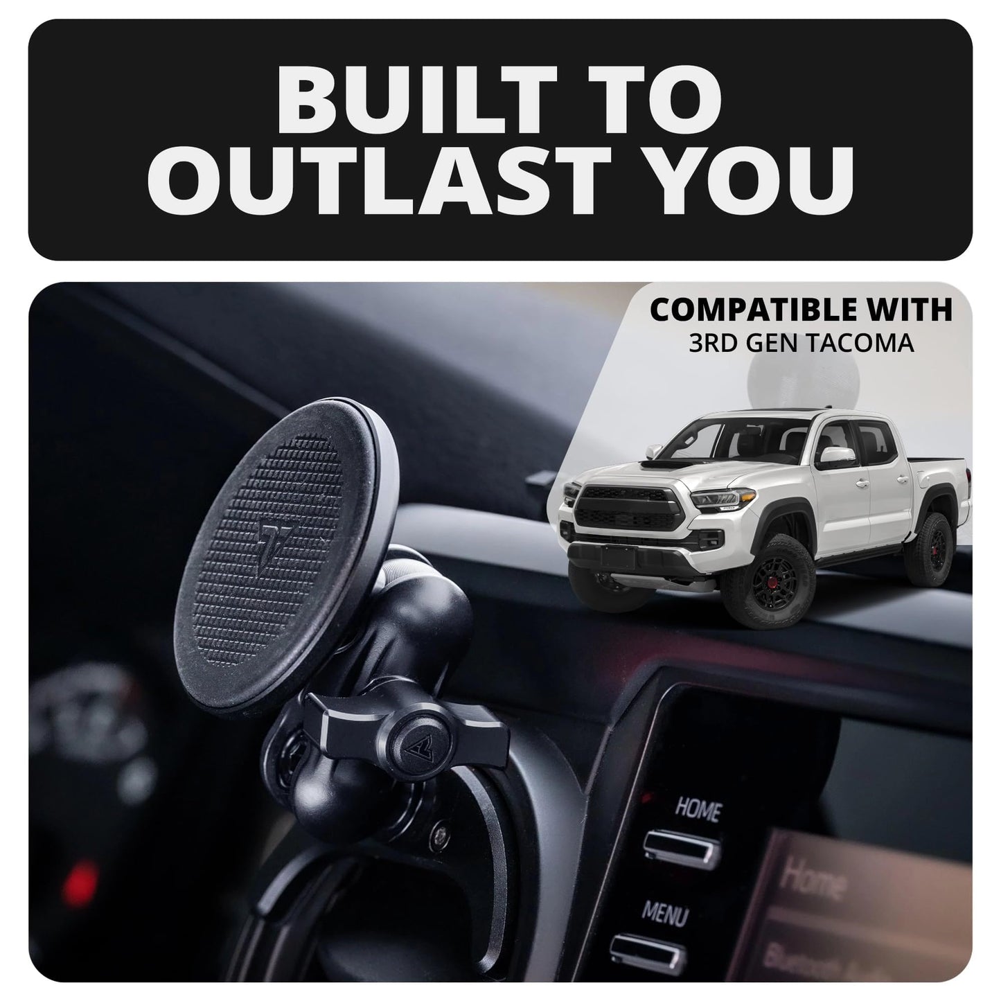 Tackform Link Vent Phone Mount Compatible with 2016-2023 Toyota Tacoma and 2014-2021 Toyota Tundra | Aluminum | Zero Slip | Compatible with MagSafe…