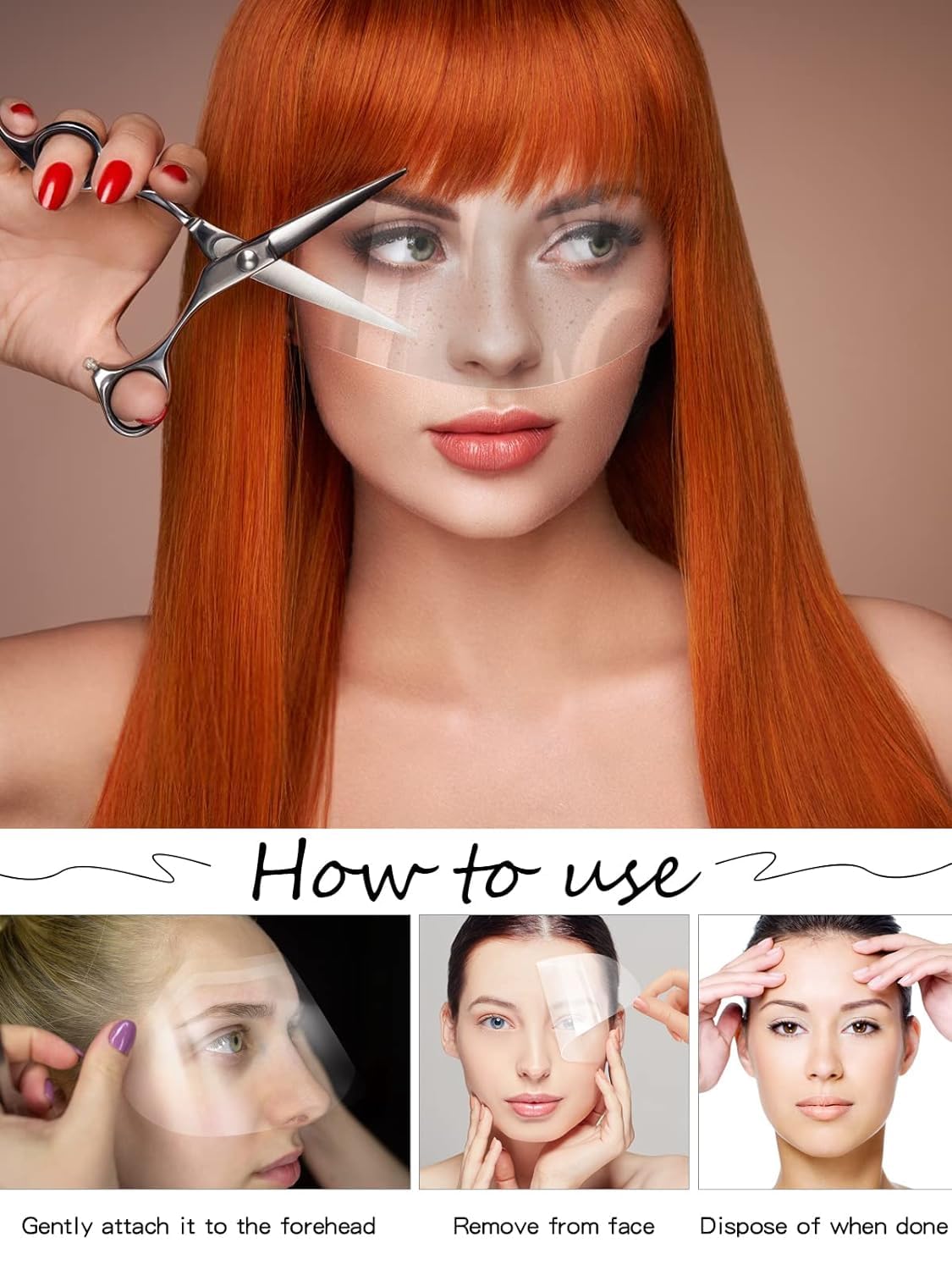 LWBTOSEE Clear Disposable Face Shield, for Shower Haircut Hairspray and Eyelash Extensions Eye Eyebrow Eyelid Surgery Aftercare (100 PCS)