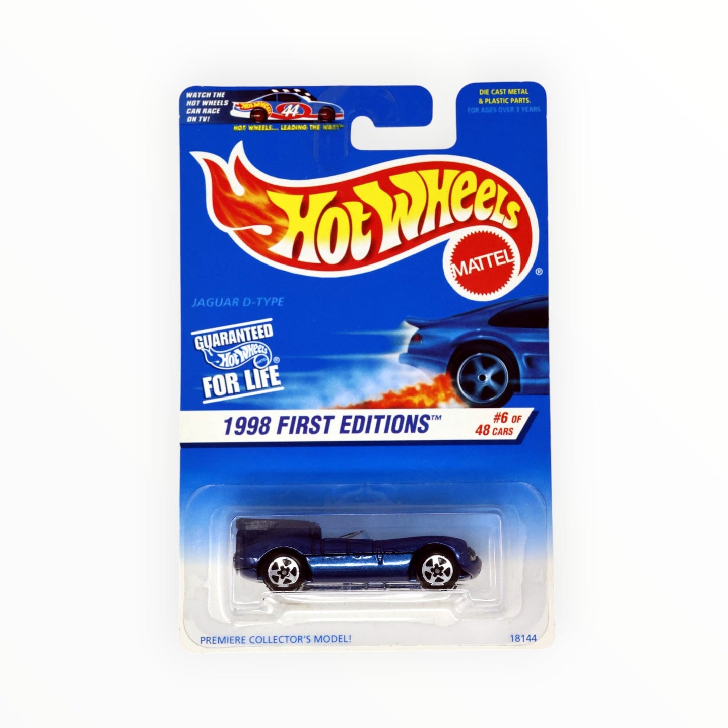 Hot Wheels Jaguar D-Type Blue 1998 First Editions Series #6 of 40 Basic Car 1:64 Scale Series Collector #638