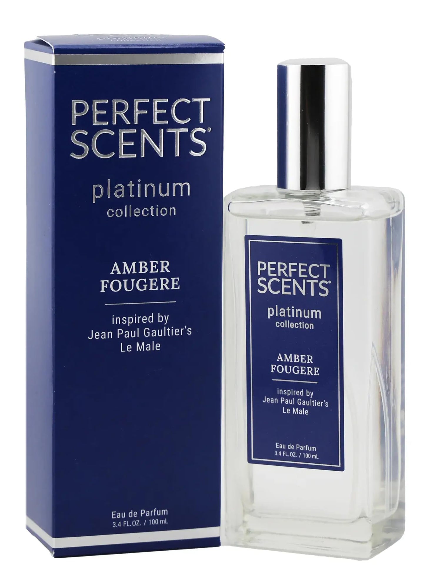 Perfect Scents Fragrances | Inspired by Jean Paul Gaultier’s Le Male | Platinum Collection | Amber Fougere | Men’s Eau de Parfum | Vegan, Paraben