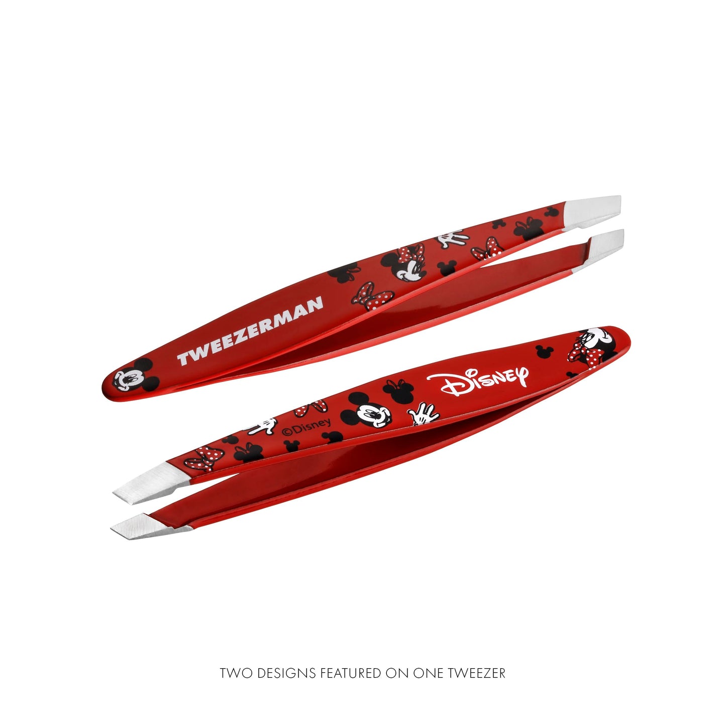 Tweezerman Disney's Mickey Mouse & Minnie Mouse We Got Ears Mini Slant Tweezer - Tweezers for Eyebrows, Travel Tweezers for Eyebrows, Facial Hair