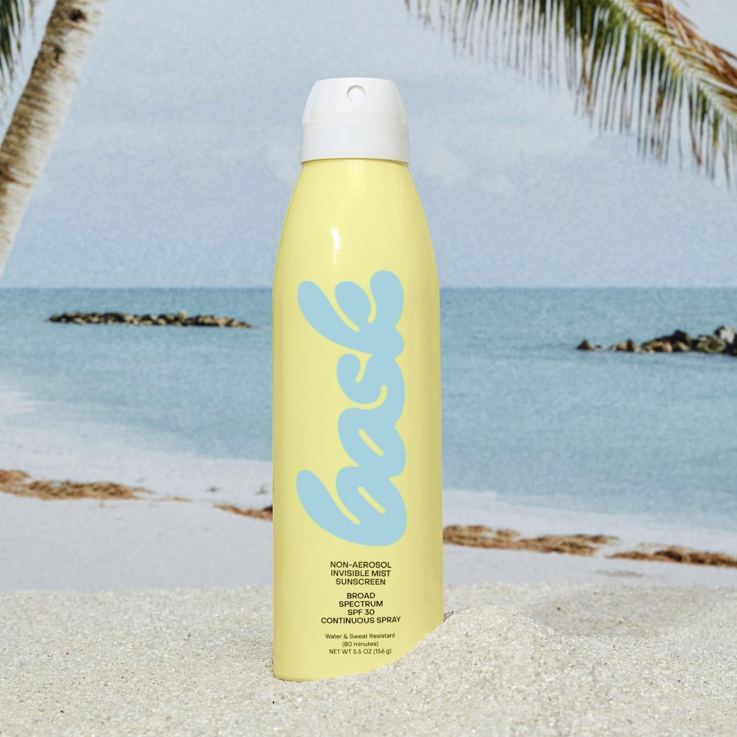 Bask SPF 30 Sunscreen Spray, 5.5 oz - Non-Aerosol, Broad Spectrum UVA/UVB Protection, Dermatologist Recommended, Moisturizing, Lightweight