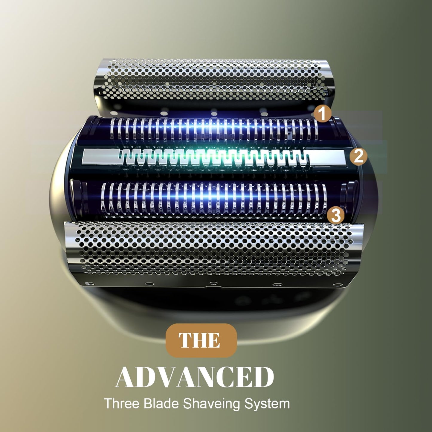 Tulzim Electric Foil Shaver for Men: Portable Electric Razor for Beard/Face - 3 Floating Blade LED Display USB-C Fast Rechargeable - IPX7 Waterproof Beauty and Personal Care Tulzim