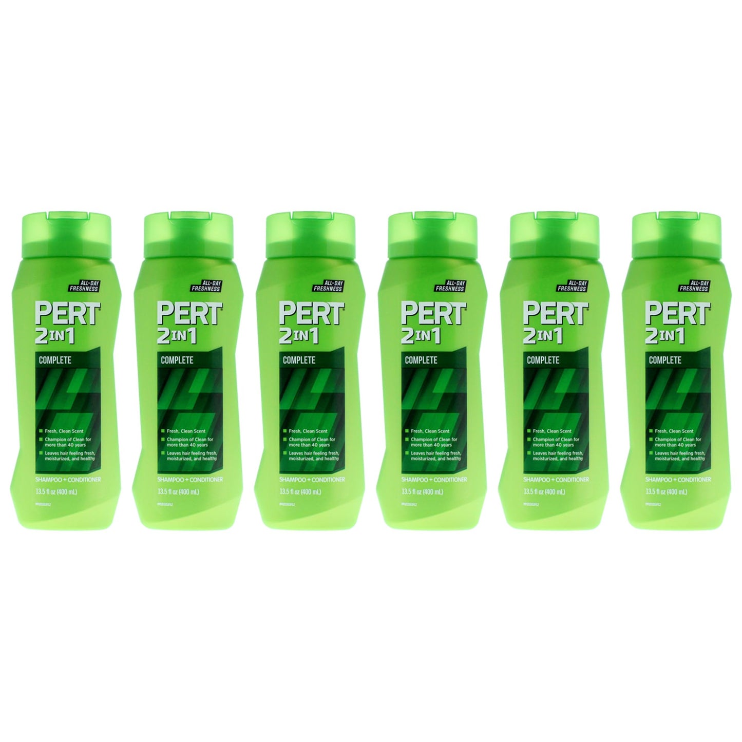PERT 2 in 1 Complete Clean Shampoo and Conditioner - Mens Shampoo for Daily Use - Hair Conditioner for Men - Removes Dirt, Oil, and Build Up - 6 pc