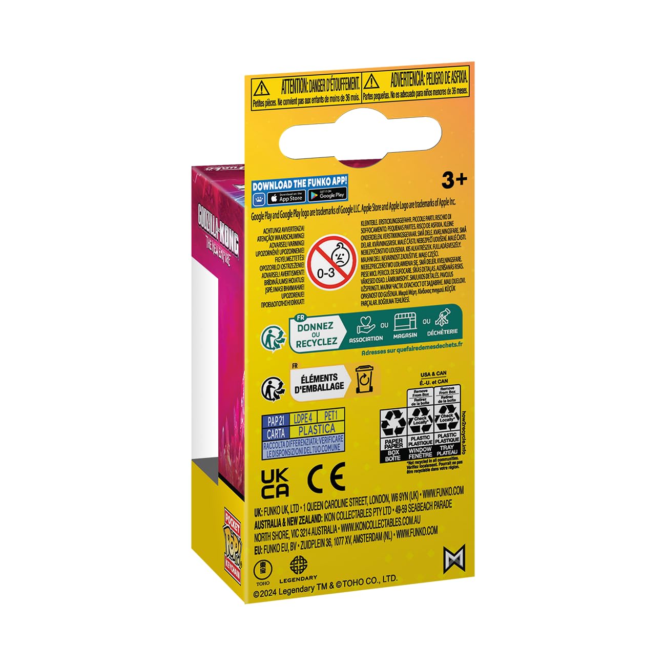 Funko POP! Keychain: Godzilla X Kong: The New Empire - Godzilla - Godzilla Vs Kong Novelty Keyring - Collectable Mini Figure - Stocking Filler - Gift…