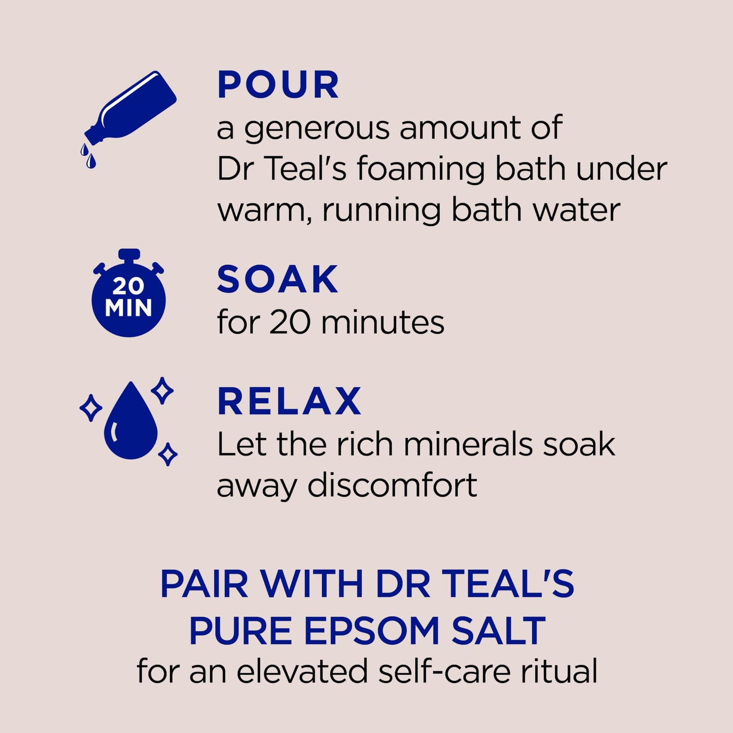 Dr. Teal's Coconut Oil Foaming Bath with Pure Epsom Salt (1 Bottle, 34 oz) - Essential Oils Nourish & Protect your Skin - Relieve Stress & Revitalize