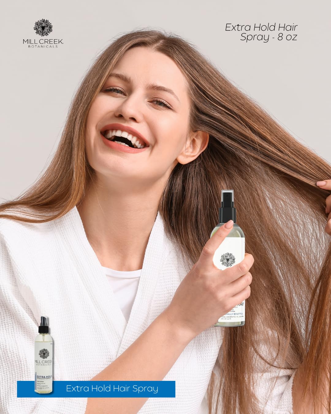 Mill Creek Botanicals Extra Hold Hair Spray - 8 Oz, 3 Pack (Image May Vary)
