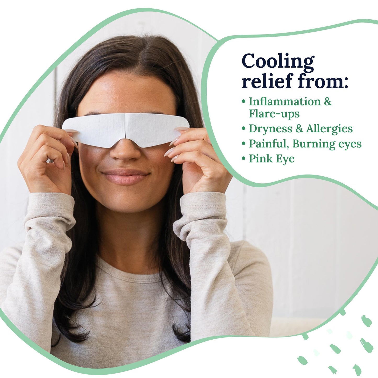 CorneaCare Rescue: Hydrogel Self Cooling Compress | Cold Eye Masks for Puffy Eyes | Self Cooling Eye Compress for Fast Relief | Travel Ready | 12
