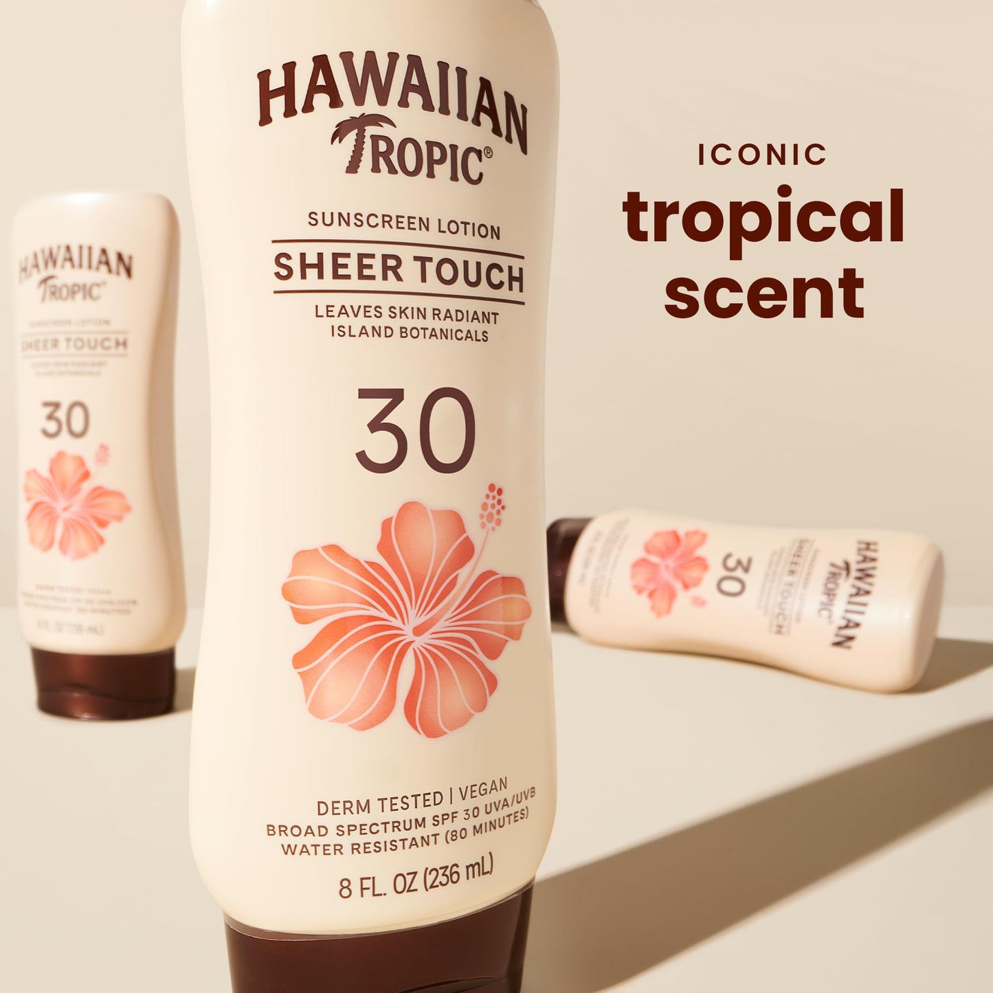 Hawaiian Tropic Sheer Touch Broad Spectrum Sun Care Lotion, SPF 30, 8 Fluid Ounce
