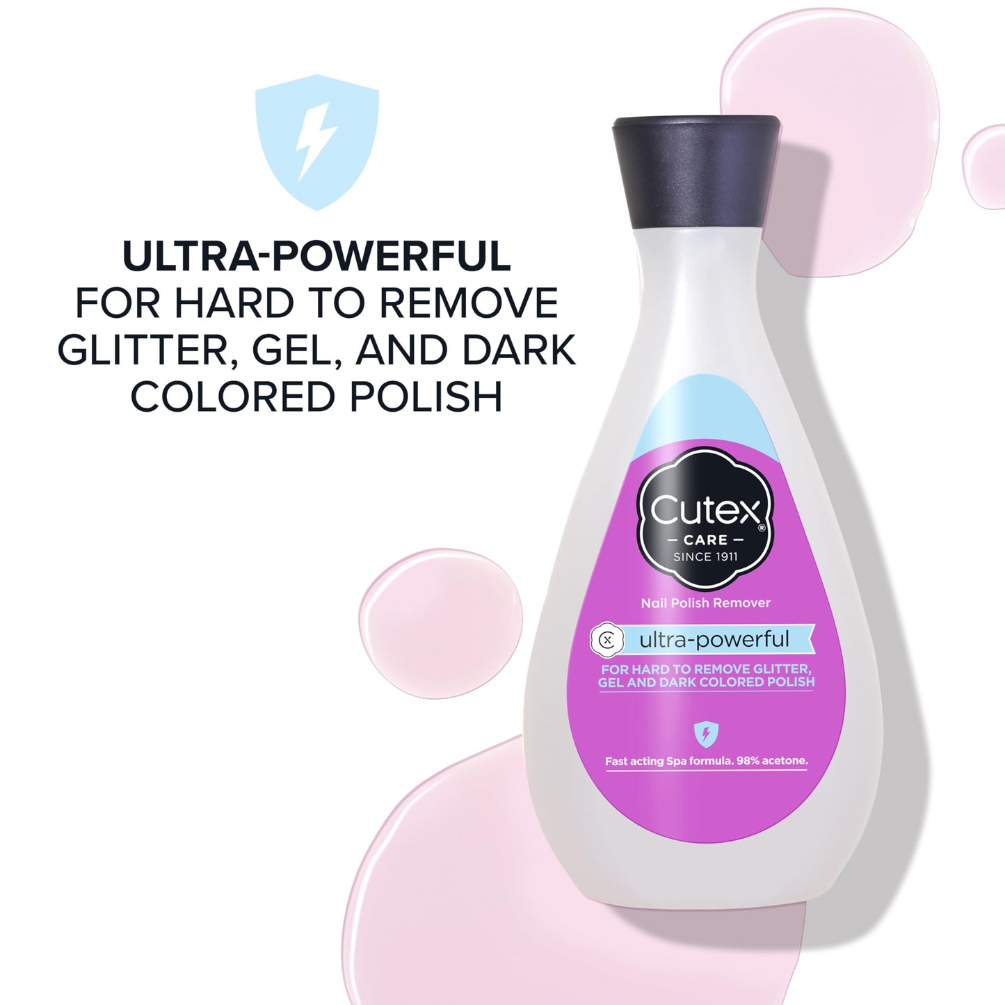 Cutex Gel Nail Polish Remover, Ultra-Powerful & Removes Glitter and Dark Colored Paints, Paraben Free, 6.76 Fl Oz Beauty & Personal Care Cutex