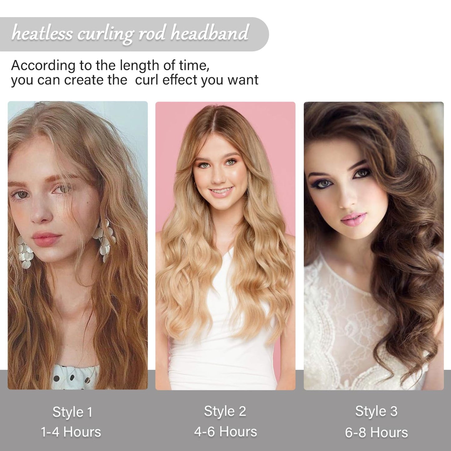 Heatless Velvet Hair Curlers to Sleep in Heatless Curling Rod Headband For Long Hair Overnight No Heat Curls for Women Long Hair Waves - 6 Pieces Set