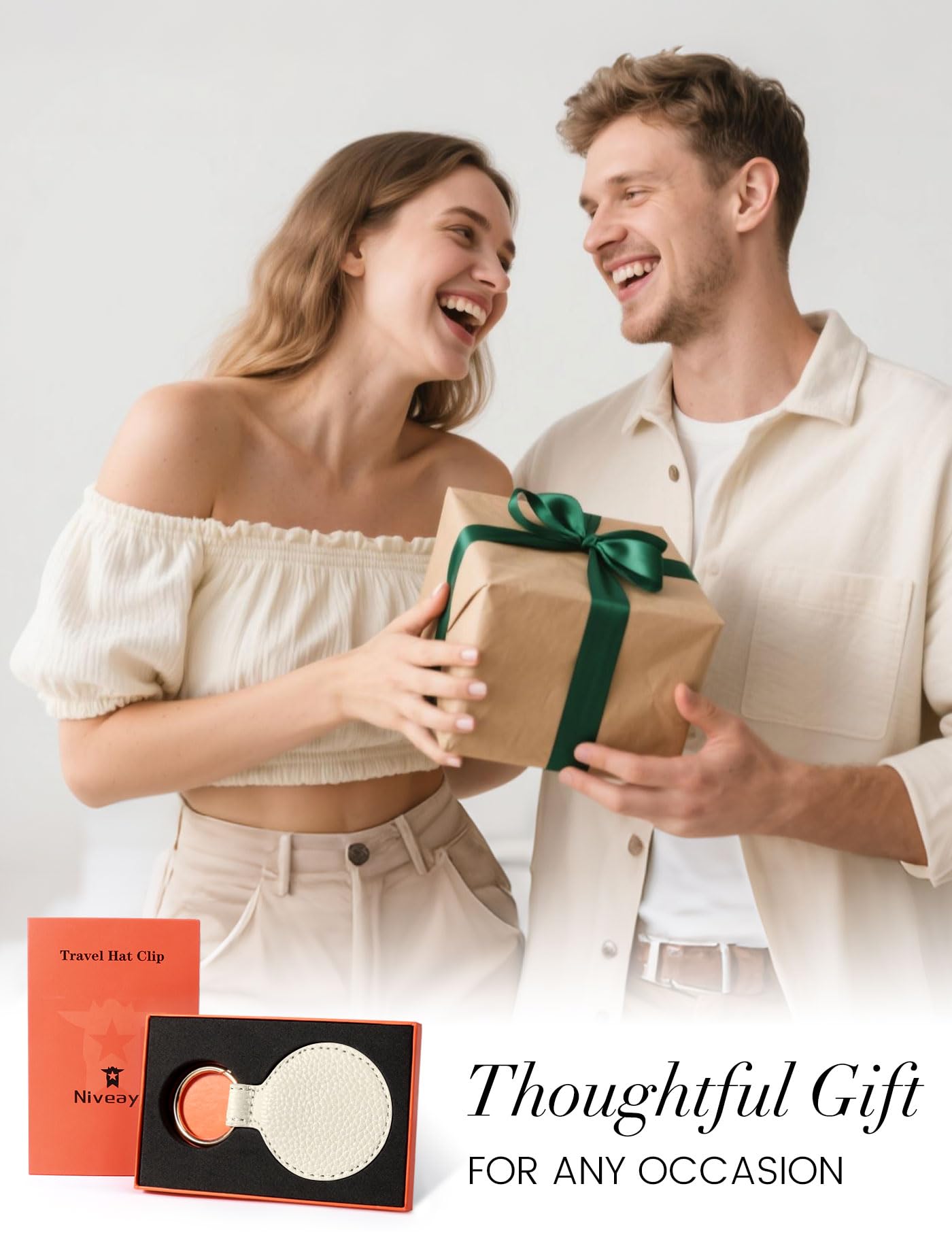 Niveaya Magnetic Hat Clip for Travel Bag – Magnet Storage Hook, Vacation & Travel Essentials Accessory, Beige