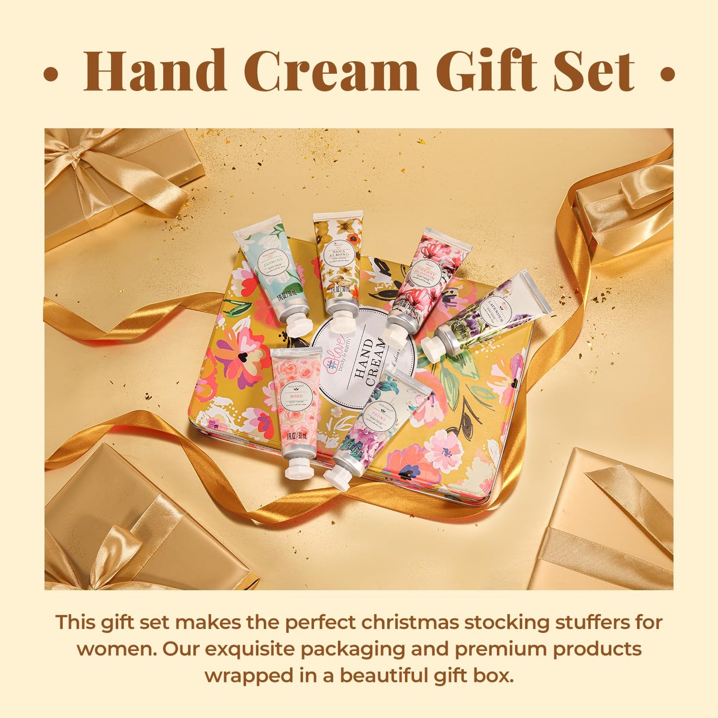 Hand Cream Gift Set - Hand Cream for Women, Hand Lotion Set for Dry Cracked Hands, Christmas Gift for Mother's Day Valentine's Day Holiday, Travel