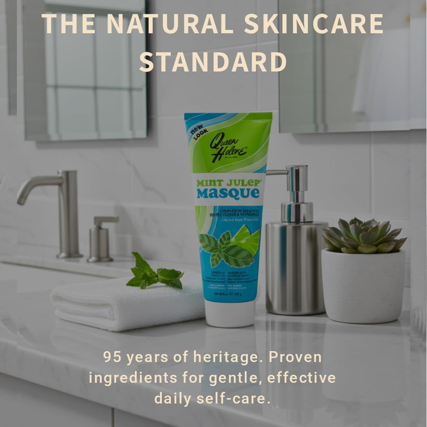 Queen Helene Mint Julep Masque 8 oz - Deep Cleansing Clay Face Mask for Oily & Acne-Prone Skin | Purifies Pores & Soothes with Refreshing Mint |
