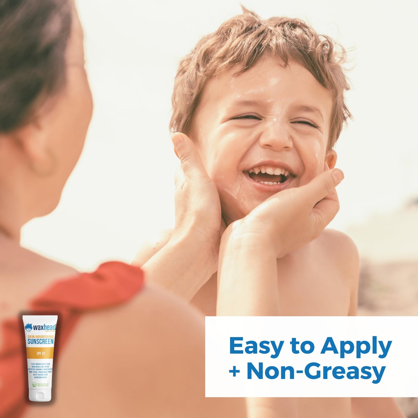 Waxhead Kids Sunscreen SPF 32, Zinc Oxide Mineral Sunblock for Face & Body, Baby & Toddler Safe, Pediatrician Recommended, Reef Safe, Non-Greasy
