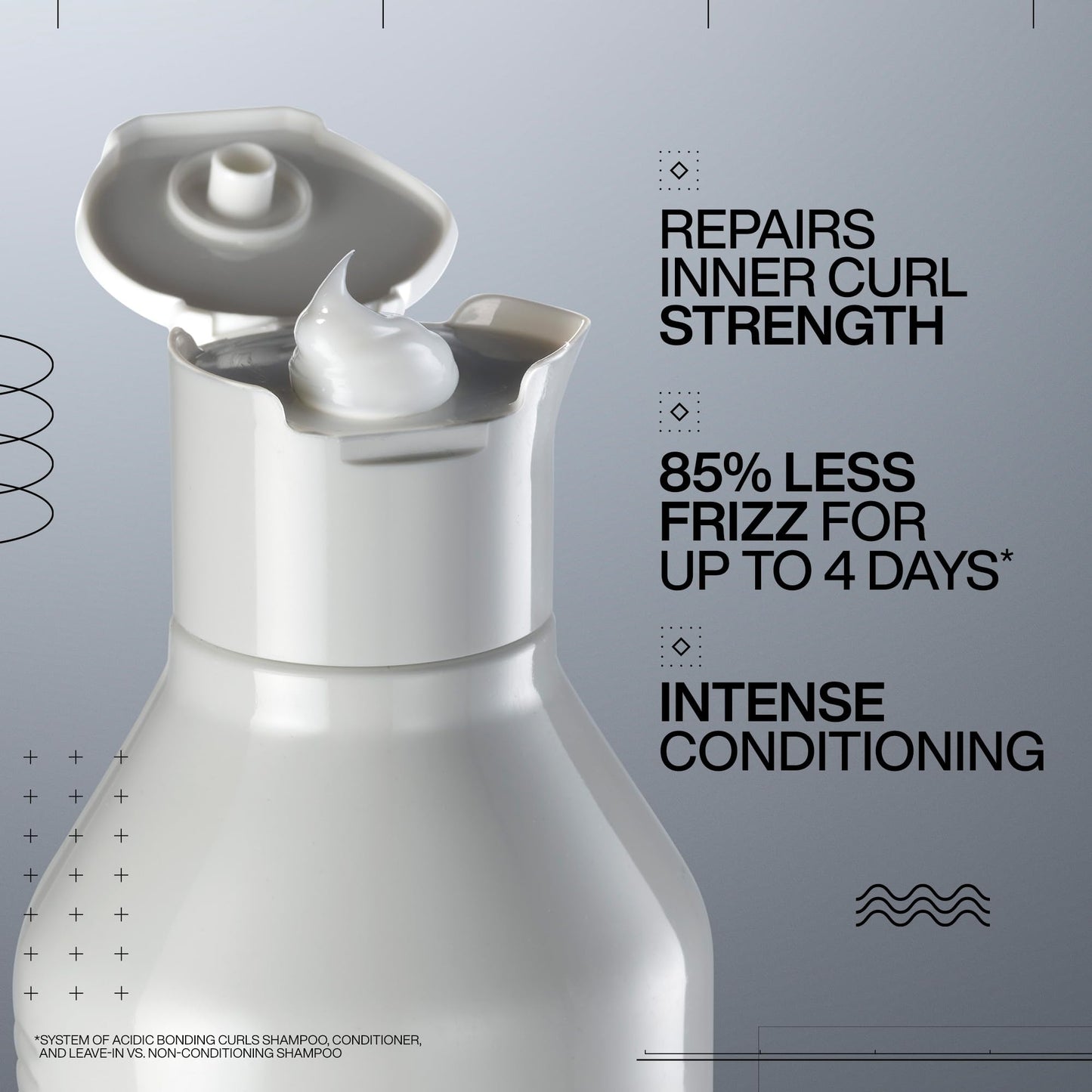 Redken Acidic Bonding Curls Silicone-Free Conditioner | For Coily and Curly Hair | Build Bonds and Repair Curl Strength | With Curl-Bond Technology