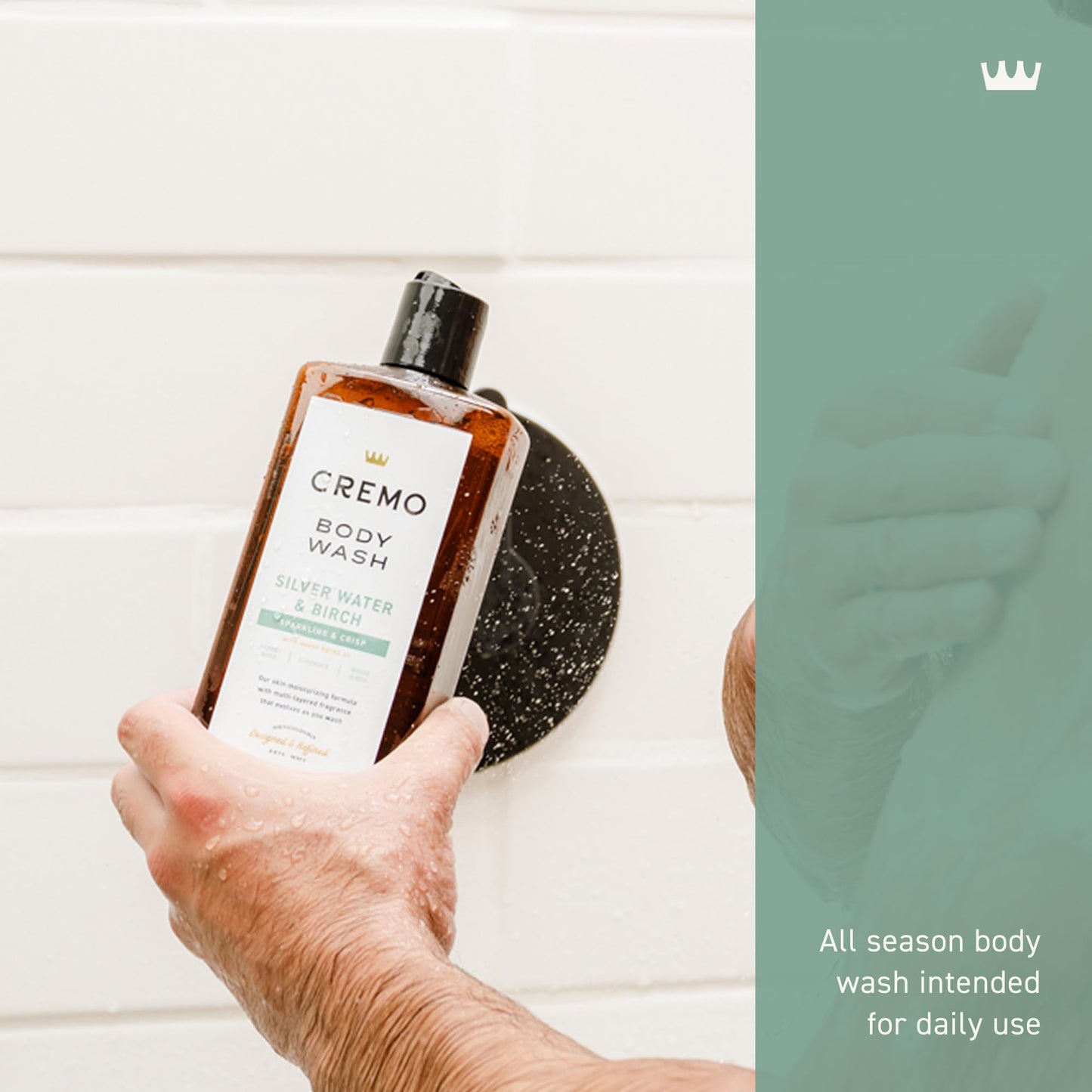 Cremo Body Wash for Men, Rich-Lathering Silver Water & Birch, 16 Fl Oz