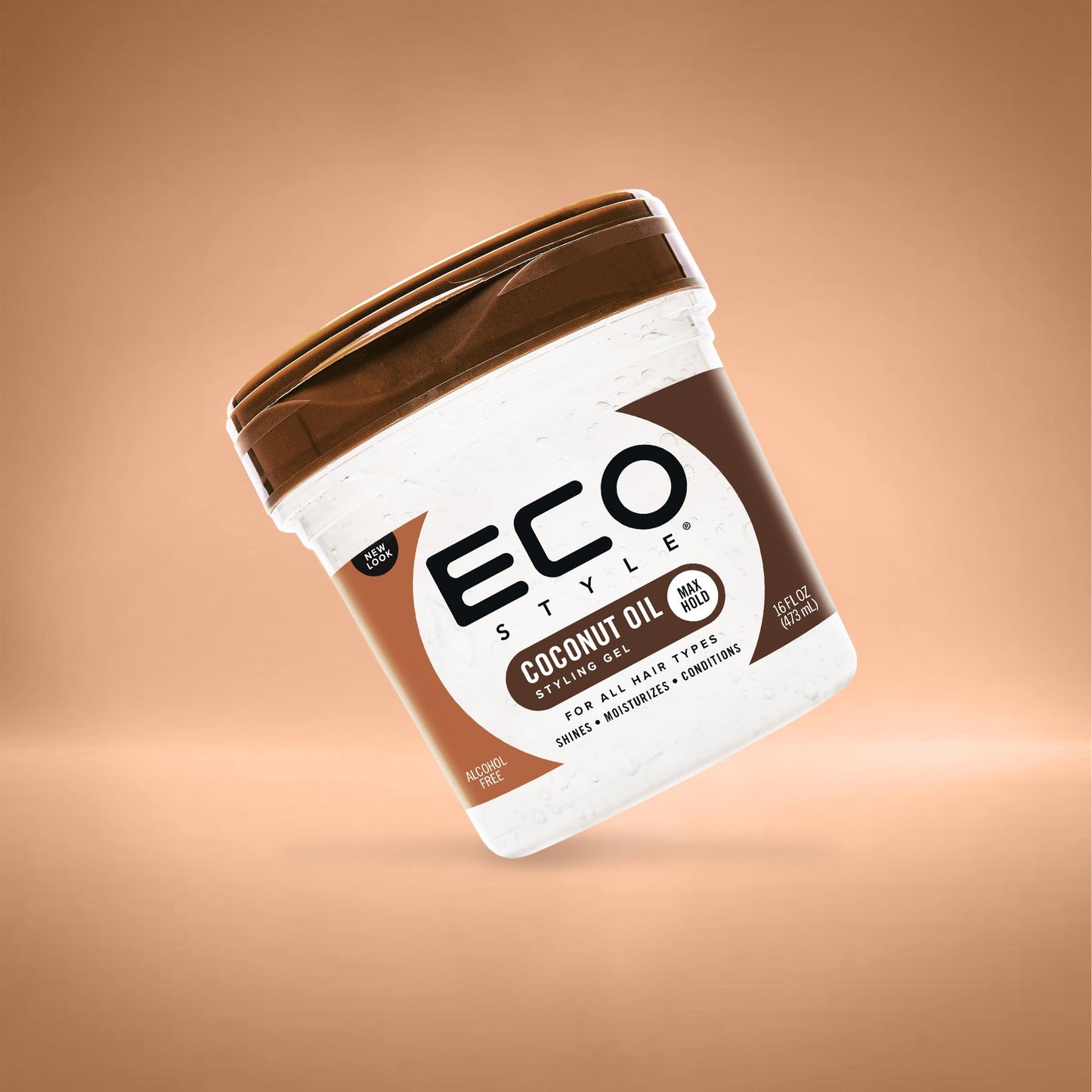 Ecoco Eco Style Gel - Coconut Oil - Adds Luster And Moisturizes Hair - Weightless Styling And Superior Hold - Prevents Breakage And Split Ends