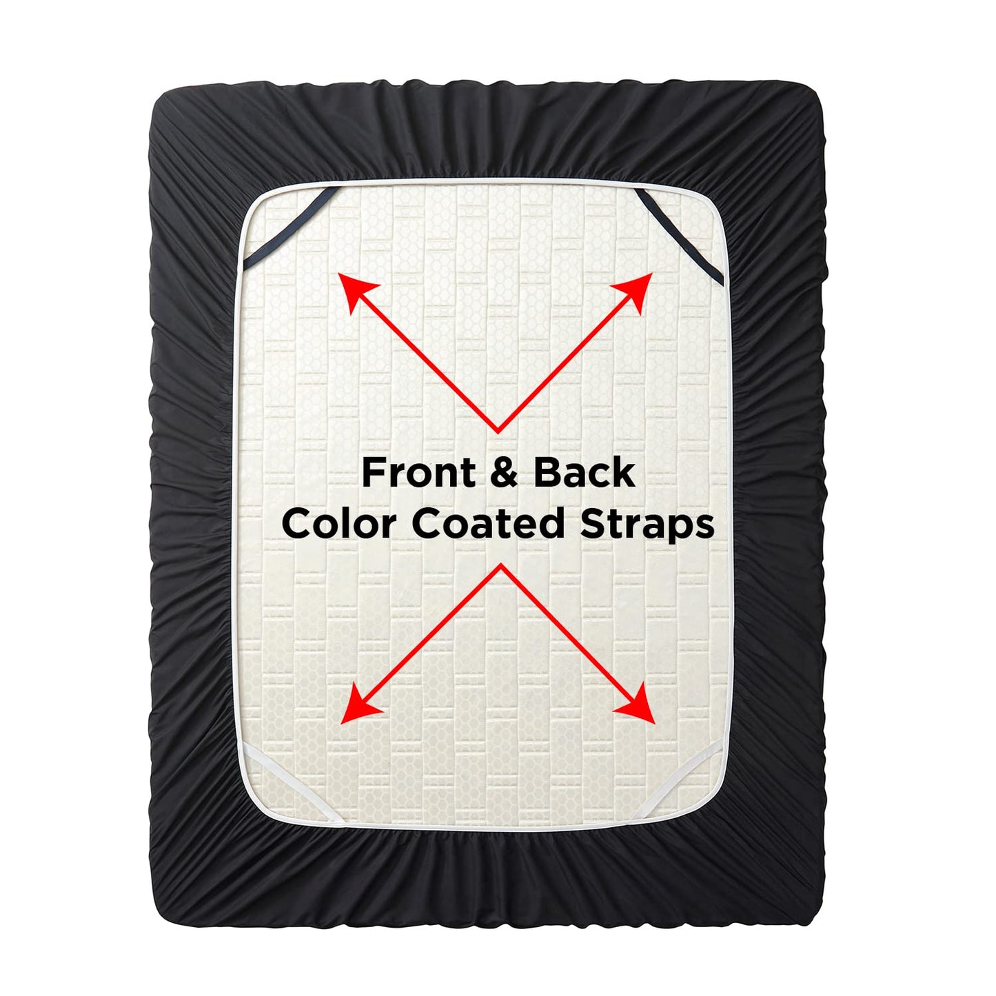 Empyrean Black Extra Deep Pocket King Fitted Sheet Only, Hotel Luxury King Size Fitted Sheets Easily Fits 18 to 24 Inch Mattress, Super Soft,