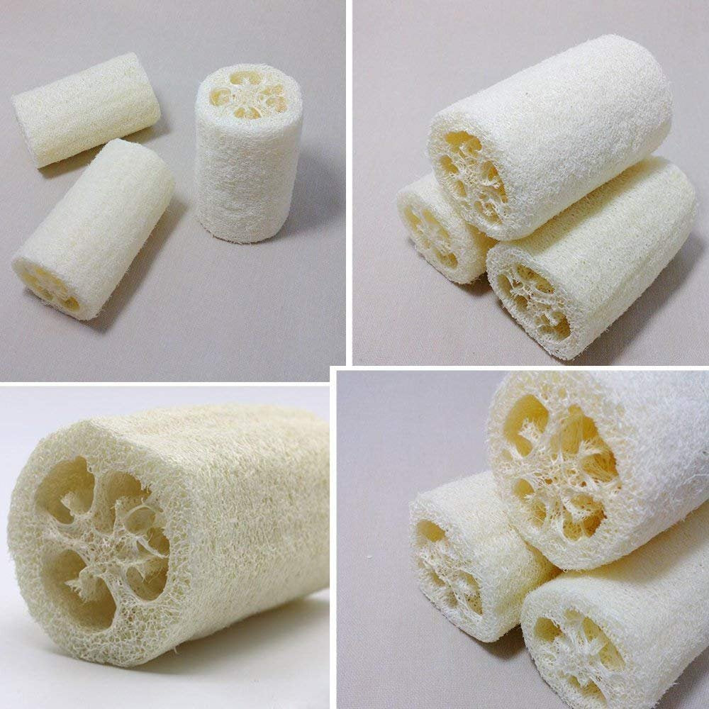 MAYMII·Home 100% Large (5" Length) Nature 6 Pack of Organic Loofahs Loofah Spa Exfoliating Scrubber Natural Luffa Body Wash Sponge Remove Dead Skin