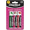 ChapStick Lip Care Set, Classic Collection 3-Pack - Spearmint, Cherry, and Strawberry Lip Balm, 0.15 Oz Ea