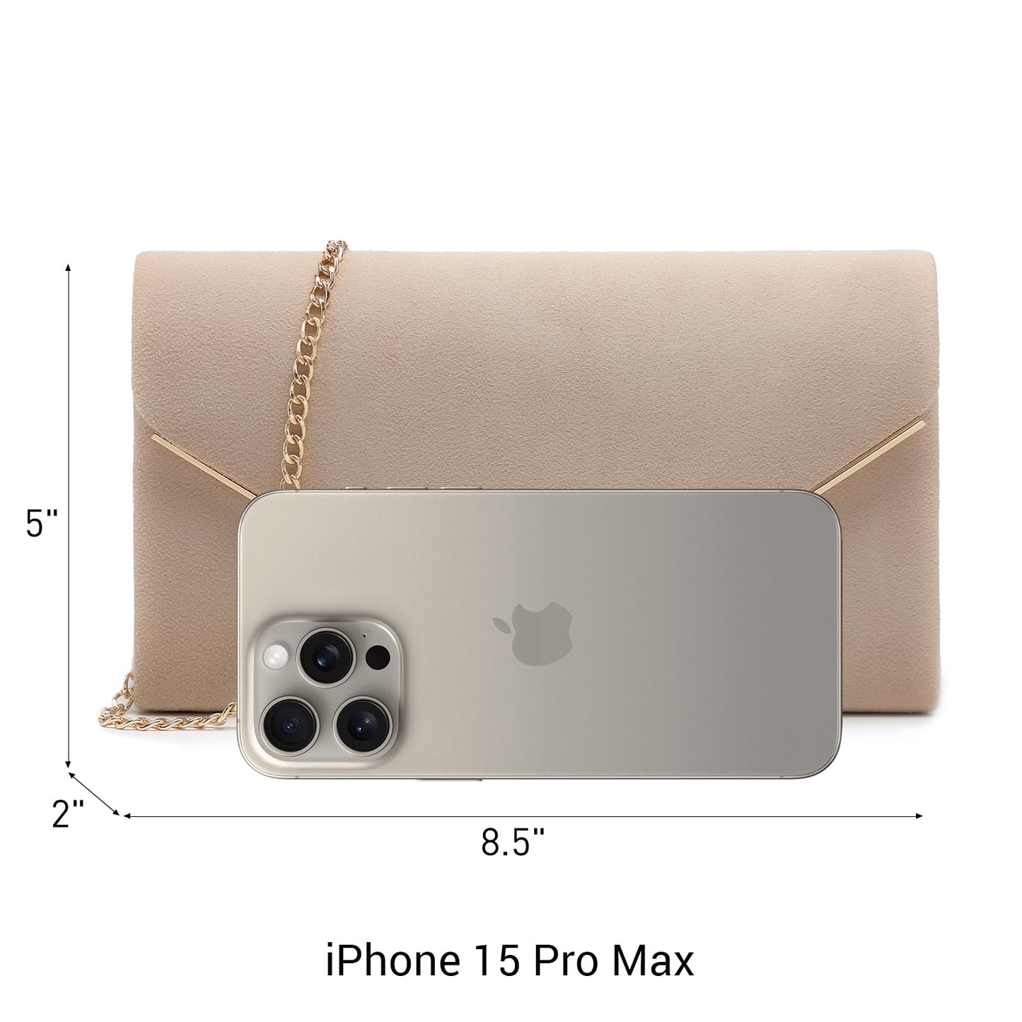 Dasein Women Faux Suede Evening Clutch Bags Formal Party Clutches Wedding Purses Cocktail Prom Clutches