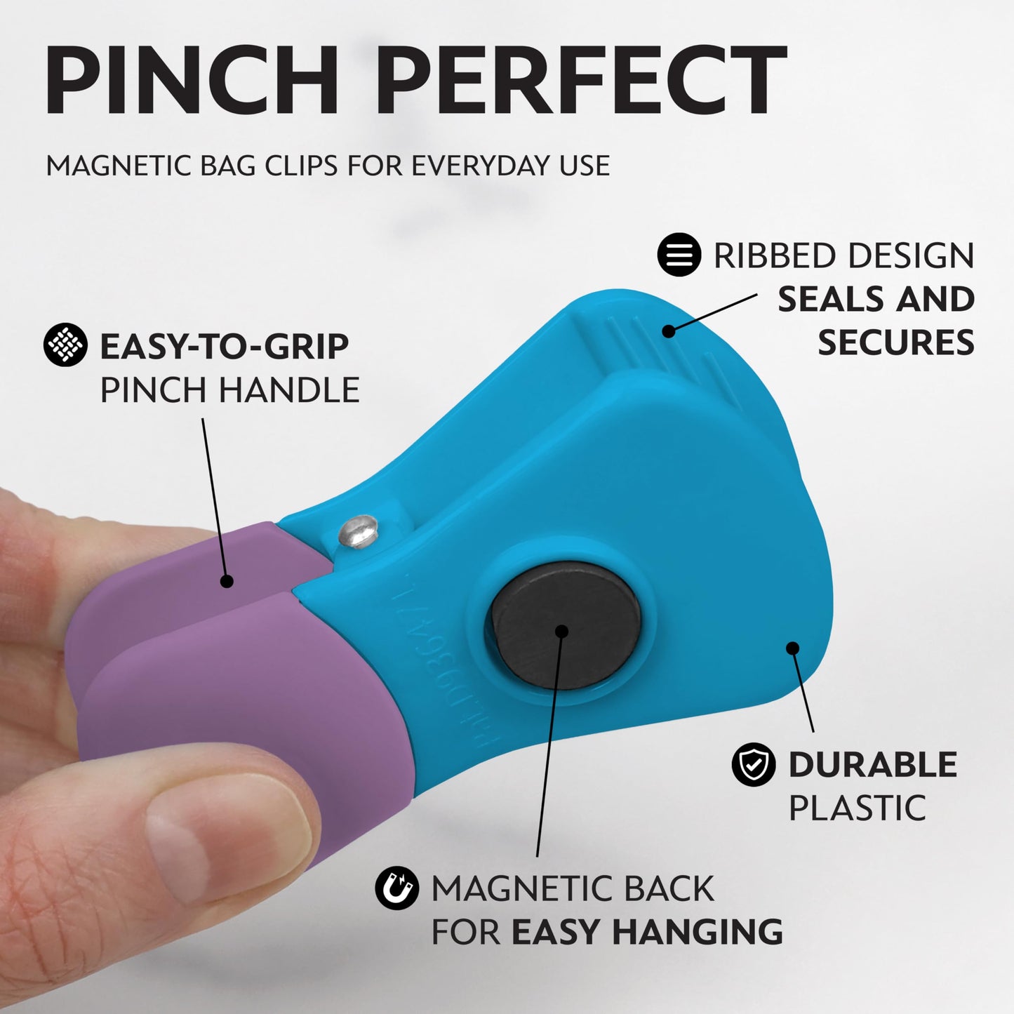 Disney Magnetic Chip Clips - Set of 6 Bag Clips for Food Storage - Mickey, Minnie, Lilo & Stitch, Winnie The Pooh - Durable Airtight Bag Chip Clips…