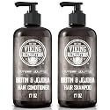Viking Revolution Biotin Mens Shampoo and Conditioner Set - Eucalyptus Shampoo and Conditioner Set with Jojoba and Mint Oil - Peppermint Oil Hair