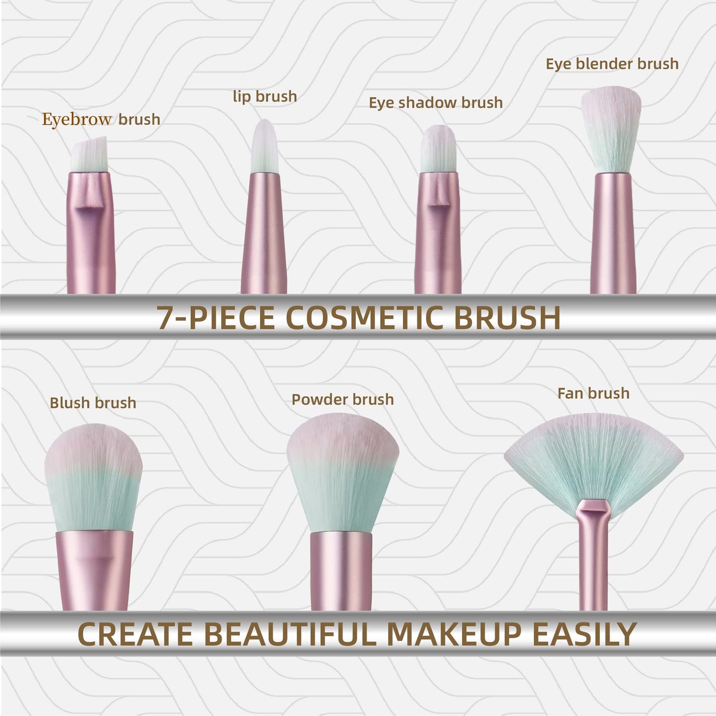 Hawetimher Makeup Brush Set Pink Glitter,Unicorn Foundation Sparkles Cute Fan Powder Blush Lip Highlight Eye shadow Eyebrow Makeup Brushes Set