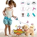 Koonie Talking Plush Golden Retriever Puppy - Repeats What You Say, Barks and Walks - Electronic Interactive Stuffed Dog for Kids