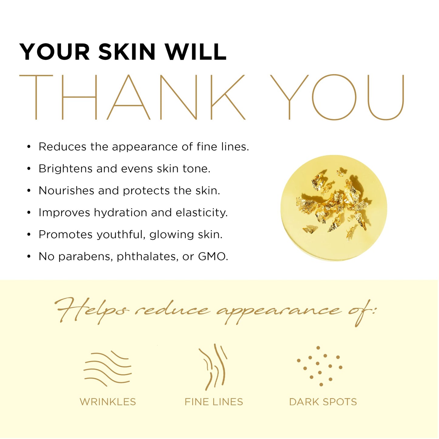 Azure Cosmetics 24K Gold Firming Face Mask- Anti Aging, Hydrating, Toning & Firming Facial Mask - Helps Reduce Wrinkles & Fine Lines with Hyaluronic