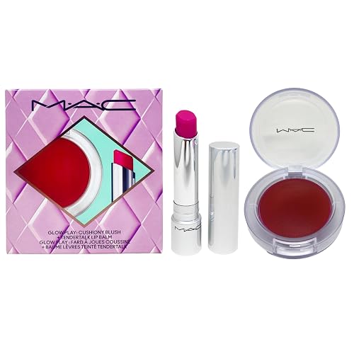 MAC M·A·C Cosmetics No Work All Glow Play Kit: Purple - Cushiony Blush + Tendertalk Lip Balm