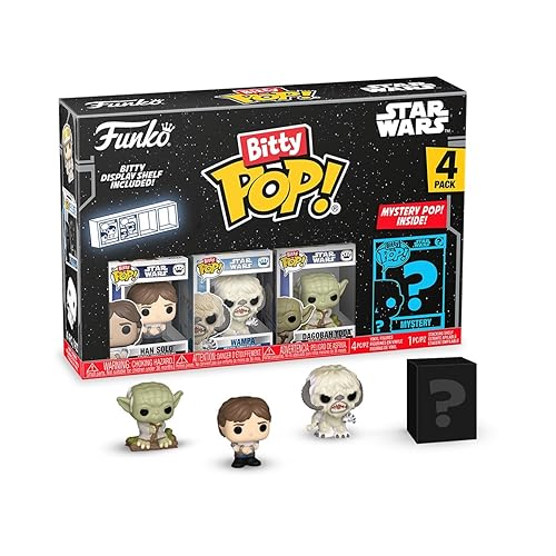 Funko Pop Bitty: Star Wars - Han Solo, Wampa, Dagobah Yoda, & Mystery Chase Figure - (Styles May Vary) and A Surprise Mystery Mini Figure - 0.9 Inch…