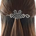 Viking Celtic Hair Clips Hairpins- Viking Hair Accessories Celtic Knot Hair Pins Antique Silver Hair Sticks Irish Hair Decor Accessories for Long Hair