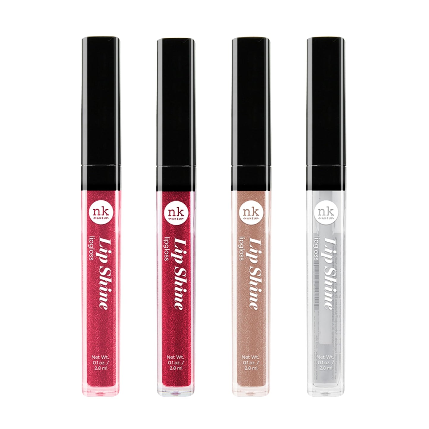 NICKA K NEW YORK Lip Shine, Cosmetics, vibrant colors, bright colors, shining lips, lip shine, long lasting, Multi Pack Colors (AMZ278)