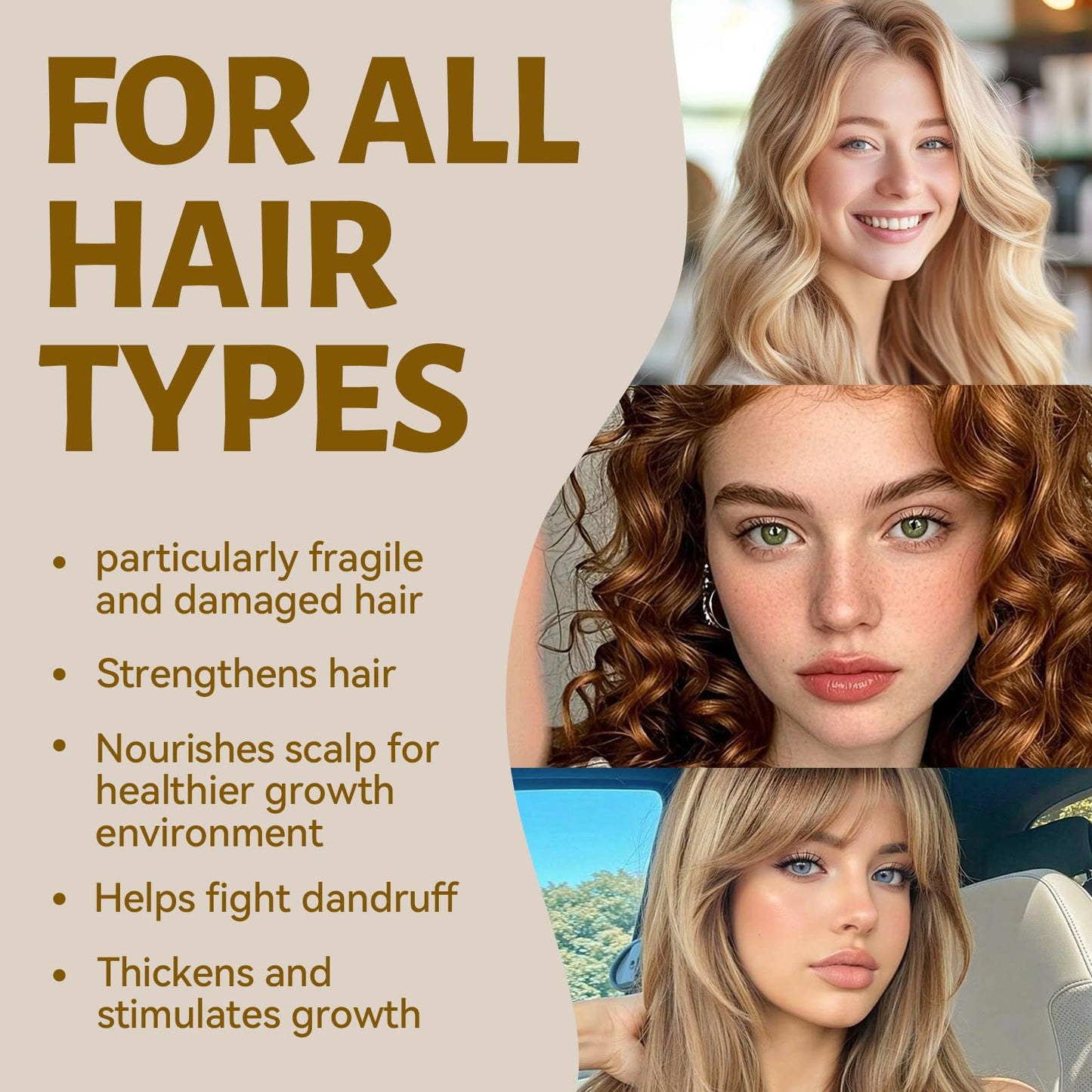 LUSETA Rice Water Shampoo and Conditioner Set for Hair Volume, Strengthening, Nourishing for Hair, Hydrating & Frizz Control, Revitalizes Shine