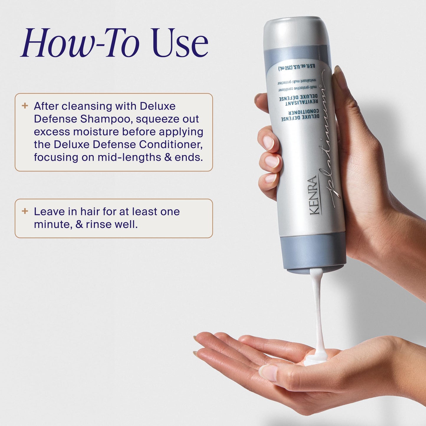Kenra Platinum Deluxe Defense Shampoo & Conditioner Set | Strengthening + Breakage Prevention| Damage Repair | Shine Enhancing | Color Protecting |