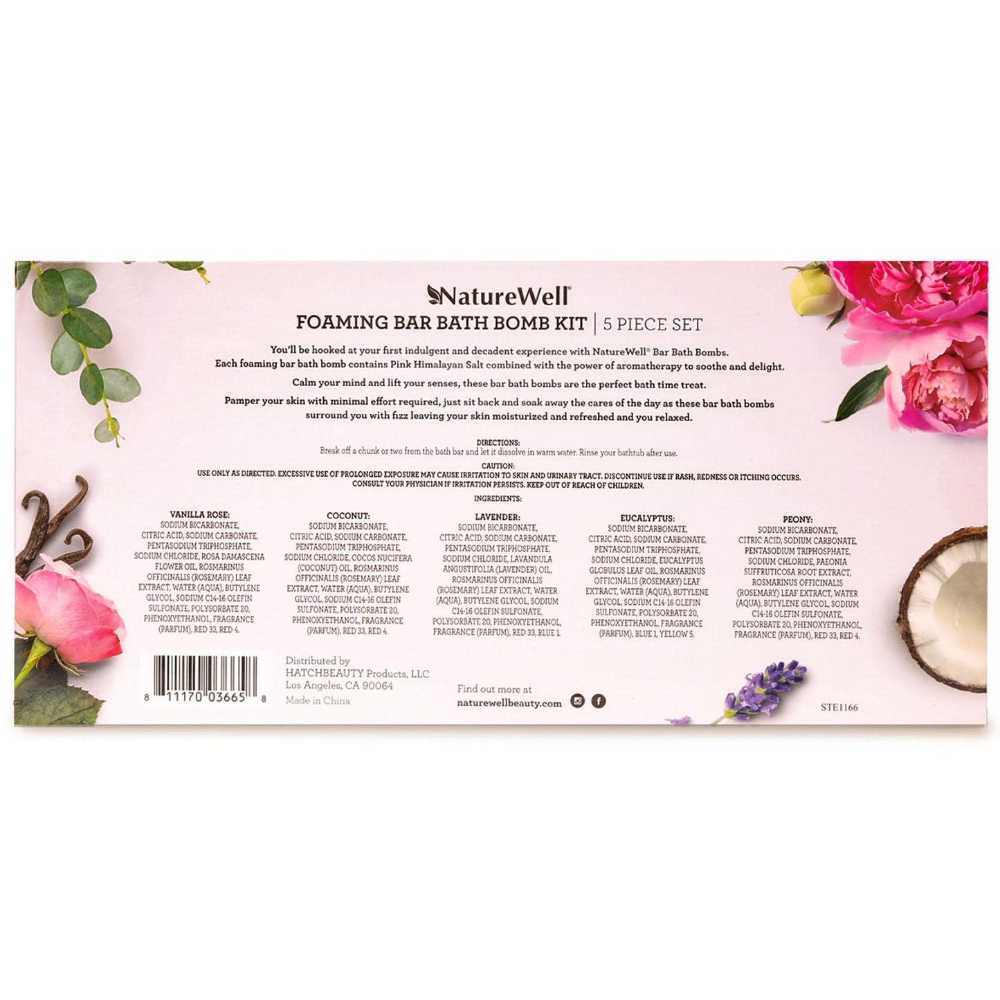 NatureWell Foaming Bath Bomb Kit, 5 Pack, 12.35 Ounces