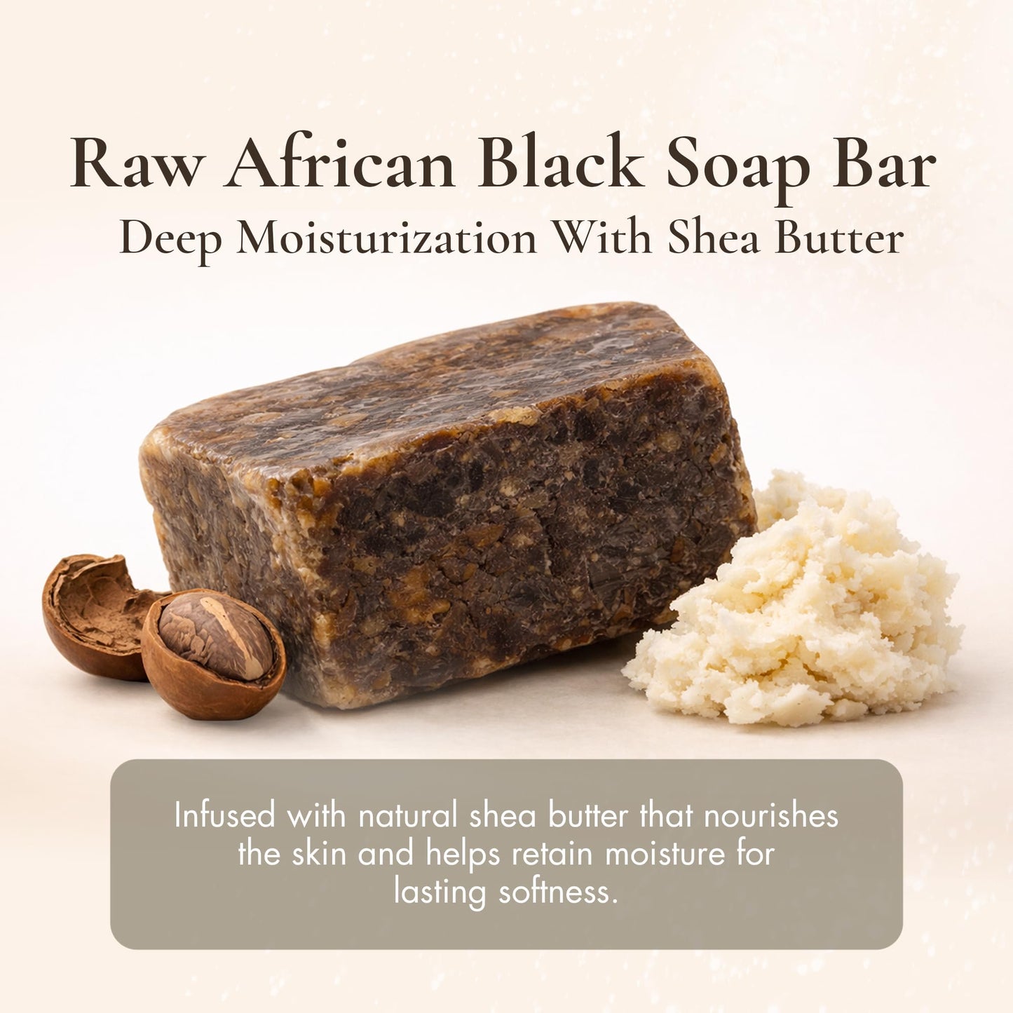 HalalEveryDay - Raw African Black Soap from Ghana, Black Soap with Shea Butter, Black African Soap for Nourished Skin, Natural African Black Soap Bar