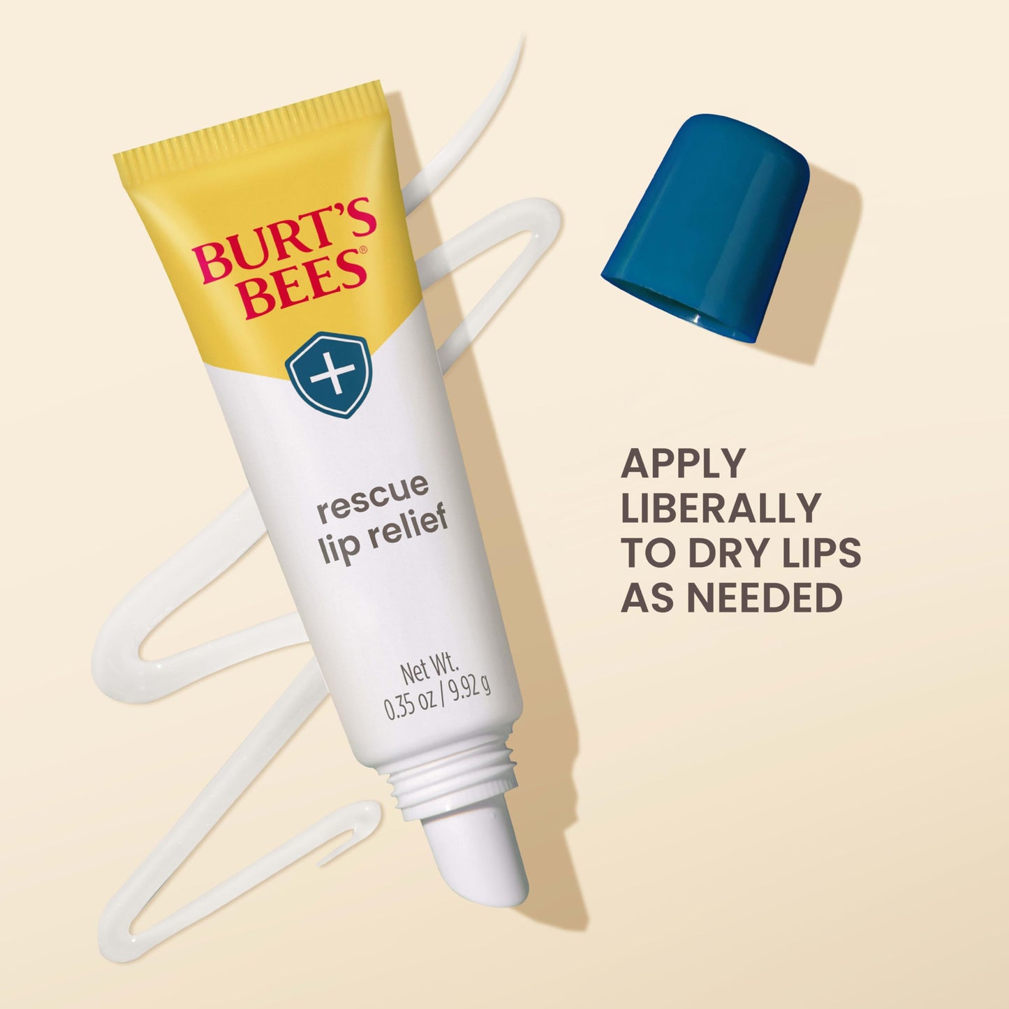 Burt's Bees Lip Balm Stocking Stuffers, Moisturizing Lip Care Christmas Gifts, Rescue Relief - Relieves Extremely Dry Lips with Moisturizing Shea