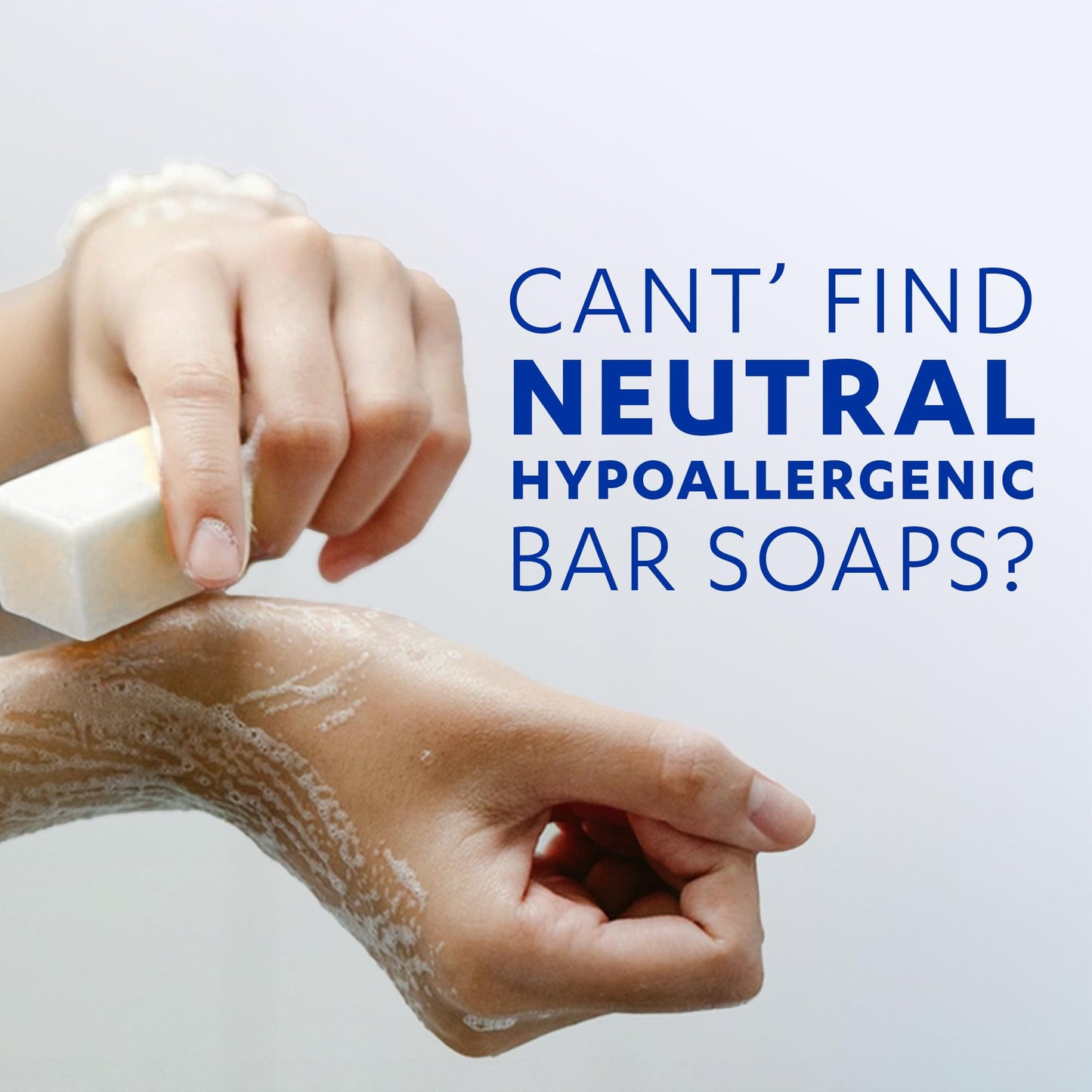 Grisi Neutral Hypoallergenic Bar Soap - Fragrance-Free & Dye-Free for Face & Body - Gentle Moisturizing Wash for Sensitive Skin - pH-Balanced Natural