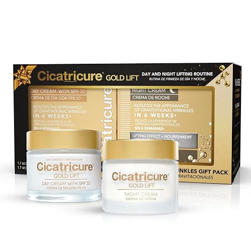 Cicatricure Gold Lift, Day and Night Cream Gift Pack, Anti Wrinkle Cream for Women, Anti Aging Face Cream, Peptide Moisturizer with Firming, Lifting